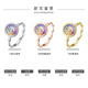 Private jewelry 18K gold colored gemstone diamond ring customization