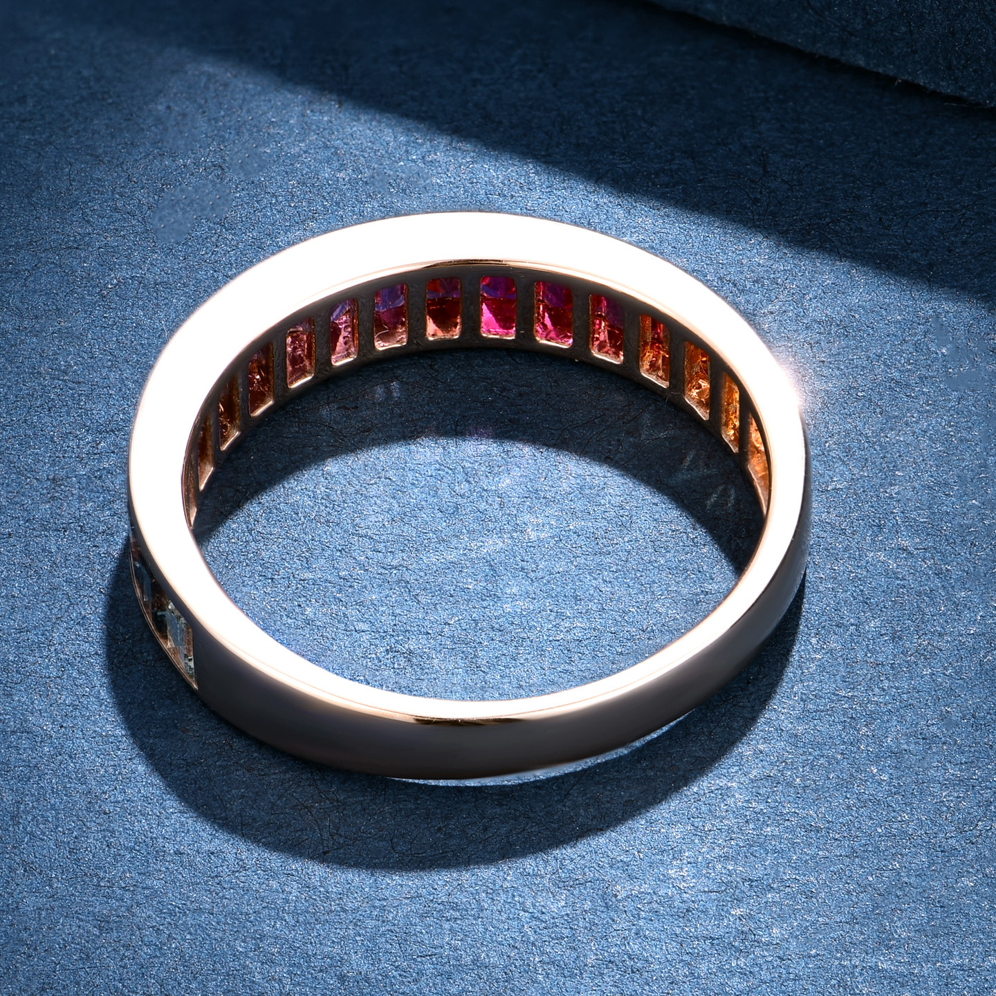 Personal Jewelry 18K Gold Colorful Ruby Ring