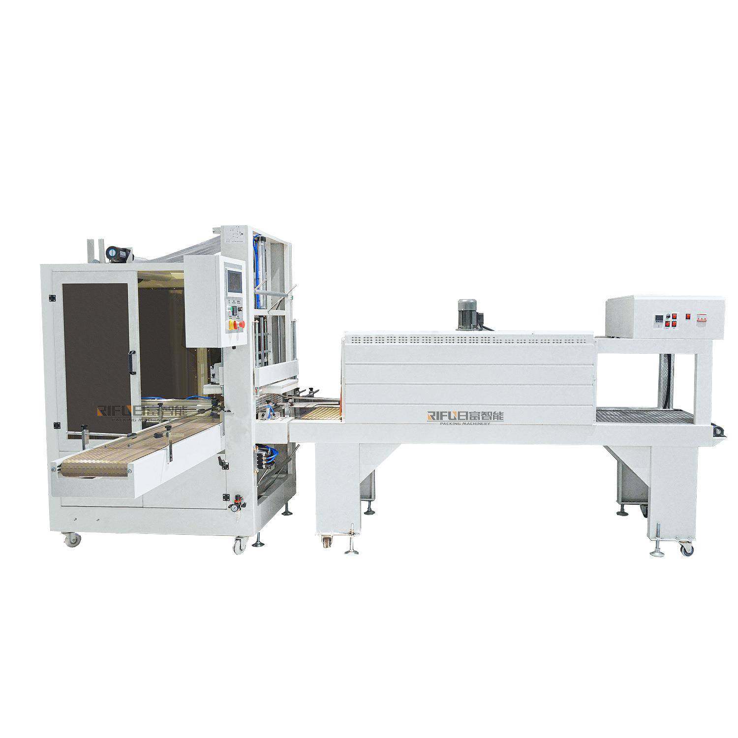 全自动袖口式套膜机玻璃水矿泉水黄老吉肥料PE膜热收缩包装机设备,淘宝优惠券,粉丝福利购,淘宝优惠卷