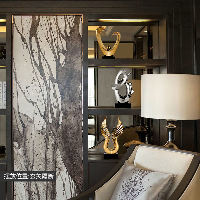 独具慧眼 创意轻奢抽象陶瓷摆件 客厅电视柜摆设,淘宝优惠券,粉丝福利购,淘宝优惠卷