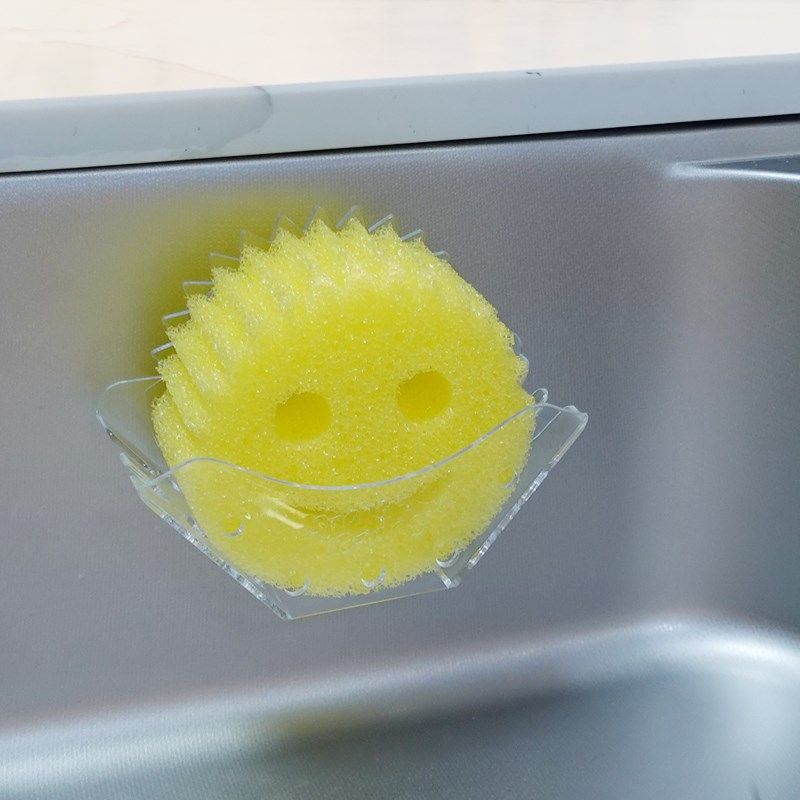 scrubay笑脸擦吸盘收纳架家用厨房百洁布海绵收纳盒抹布,淘宝优惠券,粉丝福利购,淘宝优惠卷