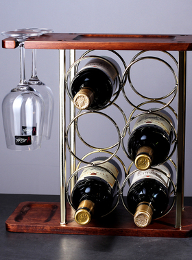 创意红酒杯架倒挂悬挂家用酒柜装饰品摆件欧式简约挂杯架高脚杯架