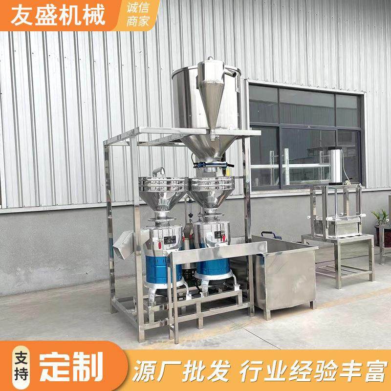 大型自动两连磨浆机型号齐全卧式螺旋式搅渣池平行式两连磨豆机,淘宝优惠券,粉丝福利购,淘宝优惠卷