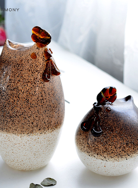 水晶手工玻璃花瓶摆件客厅桌面创意酒柜装饰艺术琉璃生日结婚礼物