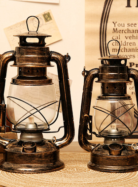 露营灯户外老式复古马灯营地野营氛围煤油手提帐篷灯装饰拍摄道具