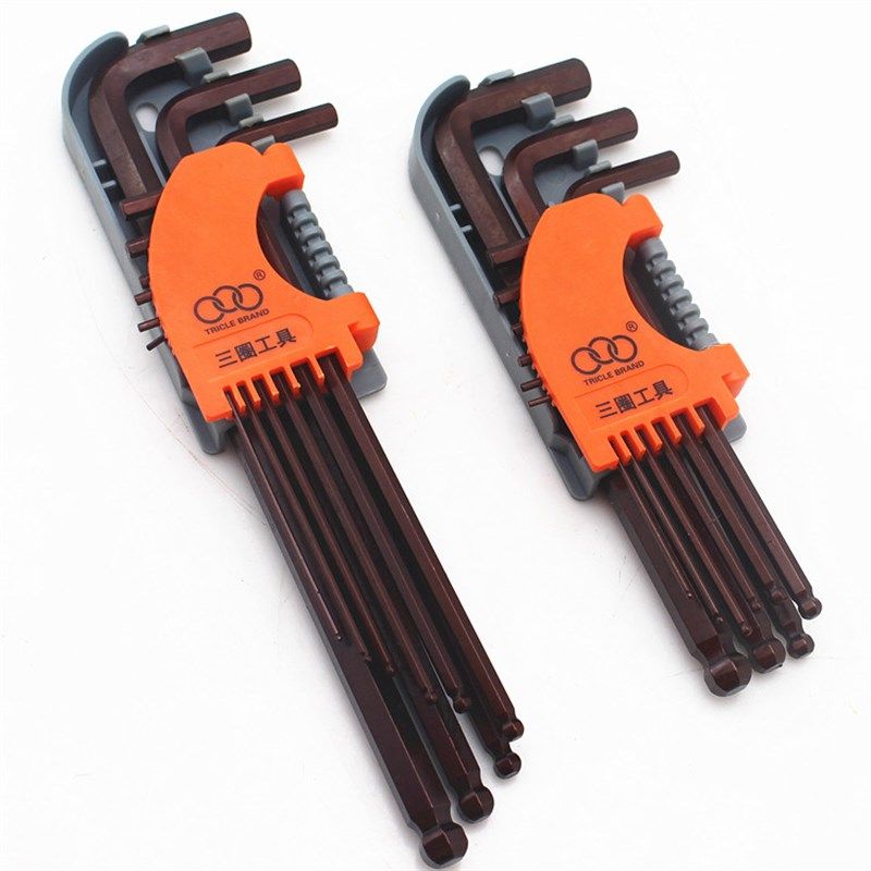 上海汇一 三圈工具 S2古铜色 9pcs加长特长球头内六角扳手 单套价,淘宝优惠券,粉丝福利购,淘宝优惠卷