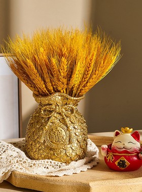 大麦袋干花束客厅酒柜家居装饰品D摆件大卖麦穗新年春节礼物礼品