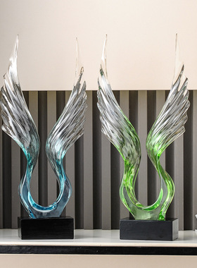 高级感艺术品办公室摆件轻奢高档客厅玄关酒O柜装饰品乔迁新居礼