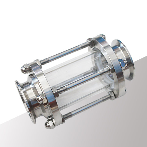 304不锈钢快装视镜卫生级玻璃管道视盅快速卡箍视窗快接法兰视镜 - 图0