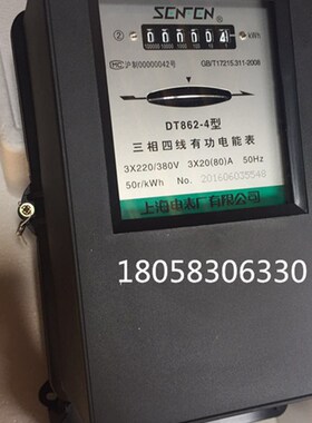 上海电表厂有限公司  DT862 20-80A 机械式电表  三相四线电度表
