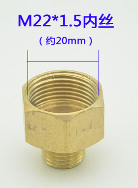 M22*1.5内丝转M14*1.5外丝螺纹转换打药机配件14mm转22mm变径接头