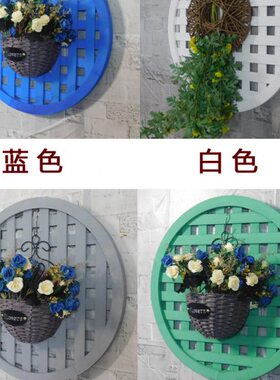 阳台实木壁挂花架墙上装饰篱笆围栏室内咖啡馆绿萝吊架植物垂吊架