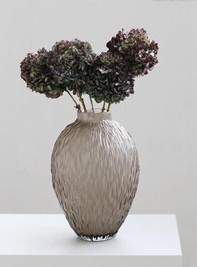 碧轩新品轻奢灰磁大肚子落地吊钟瓶宅寂风大件玄关居家装饰瓶