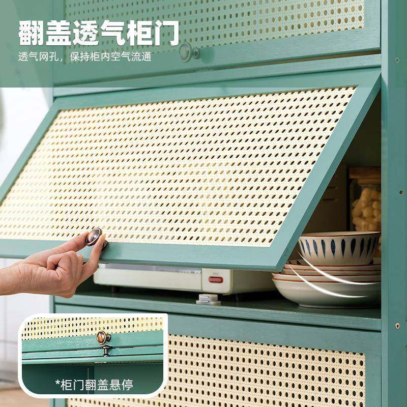 厨房储物柜子带门置物架落地多层家用多功能放锅具碗碟电器收纳架,淘宝优惠券,粉丝福利购,淘宝优惠卷