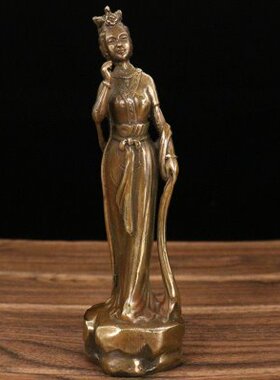 黄铜四大美女摆件仿古四大才女客厅办公室桌面工艺品