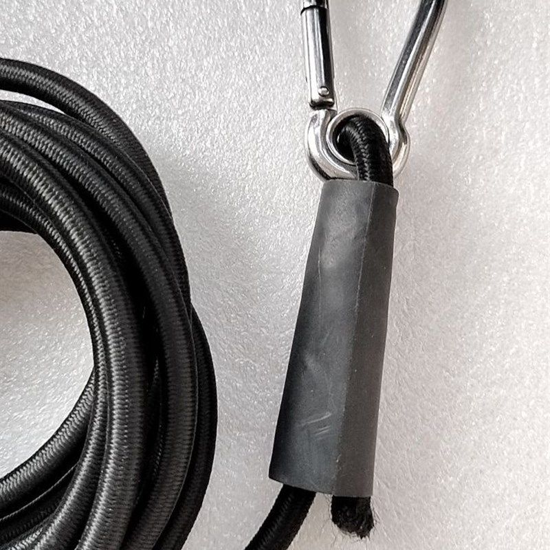 供应户外运动用品皮划艇配件登山钩5m长  不锈钢弹簧扣弹力绳挂钩,淘宝优惠券,粉丝福利购,淘宝优惠卷