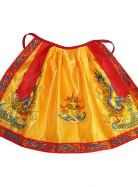 精品神明漳绣粤绣金线双龙披风龙袍披风财神披风神明衣金葱包邮