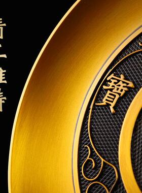 高端合金供盘家用果盘水果盘供佛用贡品盘财字款莲花供奉果盘