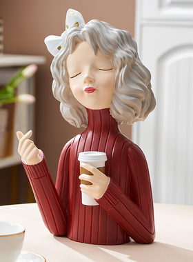 北欧泡泡女孩i创意摆件轻奢创意家居客厅网红装饰品