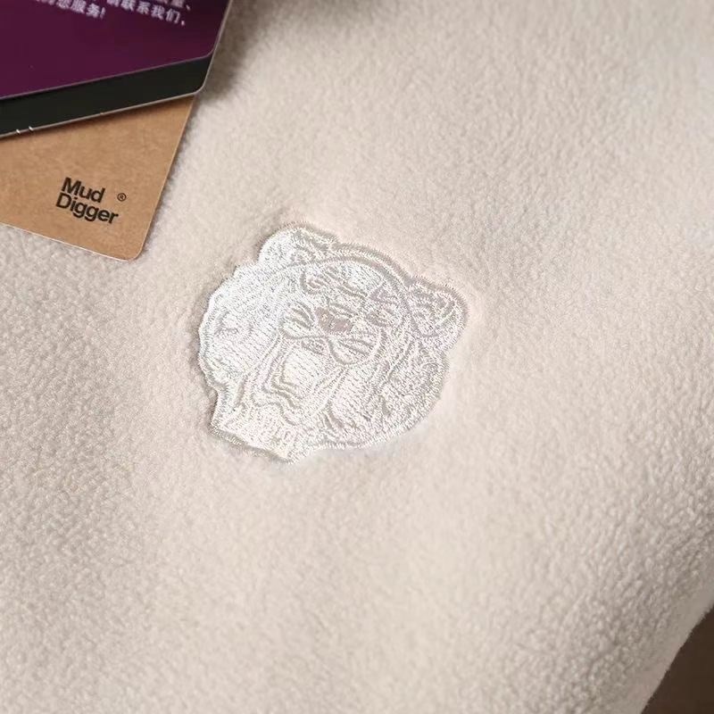 虎头刺绣!山系户l外!冬季摇粒绒立领情侣蓄热保暖百搭抓绒衣外套 - 图1