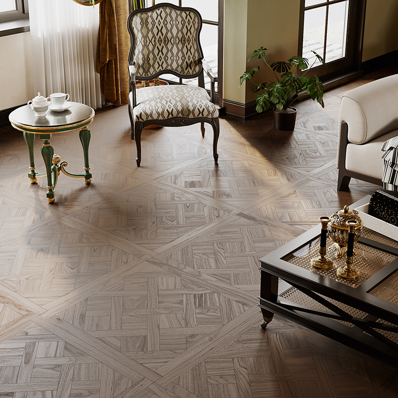 法式凡尔赛木纹砖法式客厅地砖80B0x800卧室房间拼花仿实木地板砖 - 图1
