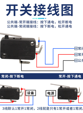 【10只】微动开关KW250V16A冷暖风机行程开关3/2脚弯脚气动执行器