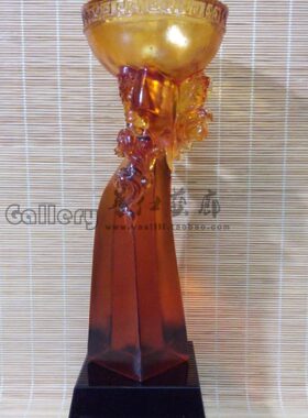 纯琉璃鼎定天下奖杯商务摆件乔迁开业生日礼物家居饰品礼品可定制