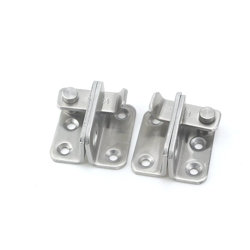 304不锈钢搭扣对鼻锁木门锁扣大门挂锁插销门扣防盗门明插销门栓 - 图1