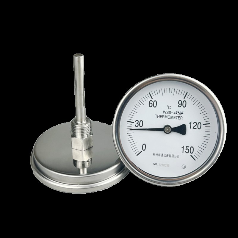 不锈钢双金属温度计WSS401BF/403BF轴向304材质水温表锅炉温度表 - 图3