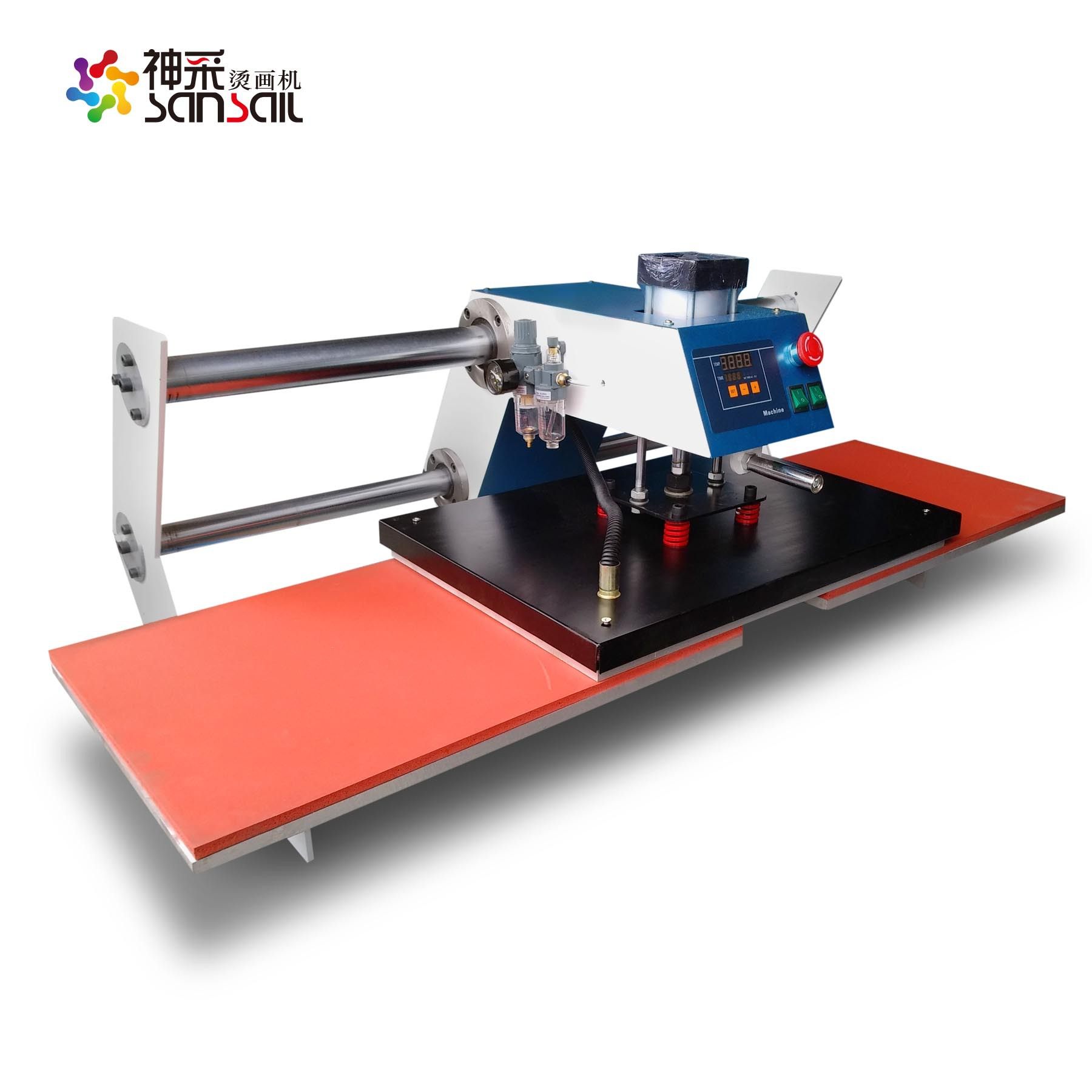 神采40*60上滑式双工位气动热转印烫画机T恤个性转印烫钻服装印花,淘宝优惠券,粉丝福利购,淘宝优惠卷