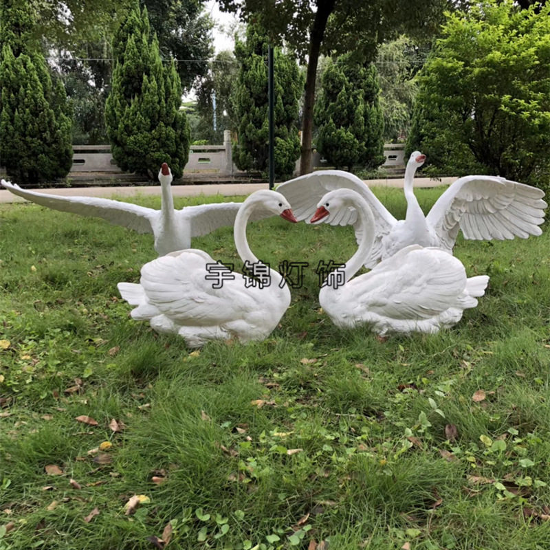 LED天鹅动物 仿真树桩喇叭筒 玻璃钢树桩灯 路边公园背景亮化,淘宝优惠券,粉丝福利购,淘宝优惠卷
