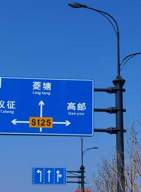 交通标志杆生产户外共杆框架式结构用标志用杆标志牌F形标志铁杆