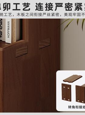 实木飘窗柜收纳储物柜阳台改造置物架窗台小书架家用中古防尘书柜