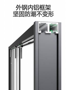 一字型淋浴房玻璃隔断下沉式卫生间洗澡间推拉双移门整体浴室