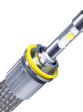 汽车led大灯4300k带透镜P50科瑞灯珠编织带铝带散热超亮H4H7H11