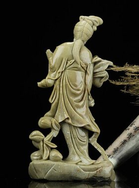 《麻姑献寿》寿山石 摆件摆设 老料回流 家居办公装饰 礼品工艺品