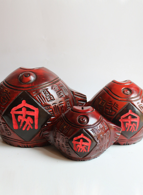 中式木存钱d罐满家送闺蜜结婚创意礼物酒柜装饰品摆设书房储蓄罐