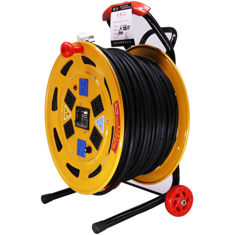 线盘带线漏电保护移m动电缆绕线收纳盘收电线拖卷线器家用插座线 - 图3