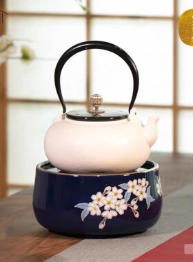 莺歌烧新品电陶炉静音家用迷你烧水煮茶器电茶炉四君子千鹤回形纹