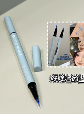 爆闪碎钻！双头眼线液笔极细防水防汗哑光珠光蓝黄粉绿白黑棕彩色