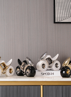 陶瓷机车机车摆件轻o奢高档客厅家居玄关餐边电视柜酒柜装饰品