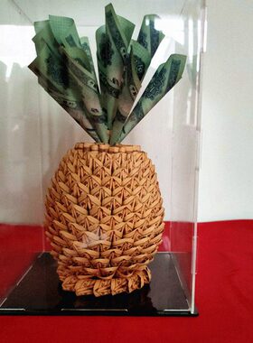 菠萝钱金30纯手工术钱0摆设礼品装饰1分一张折叠全新摆件工艺分品