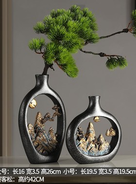 新中式博古架酒柜装饰品客厅茶z几家居摆设茶室桌面高档工艺品摆