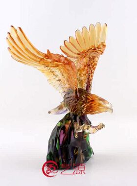 琉璃摆件工艺品商务礼品鹏程万里创意家居办公桌饰品升迁开业礼物