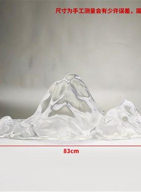 现代创意透明假山摆件树脂雕塑酒店售楼处大厅Q别墅玄关装饰工艺