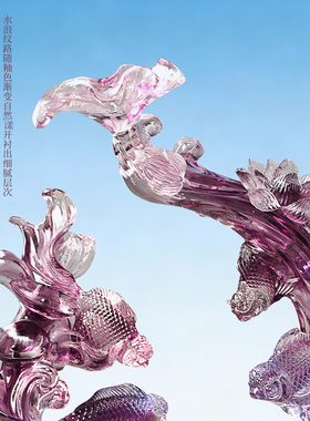 古东东琉璃鱼摆件轻奢高档乔迁礼