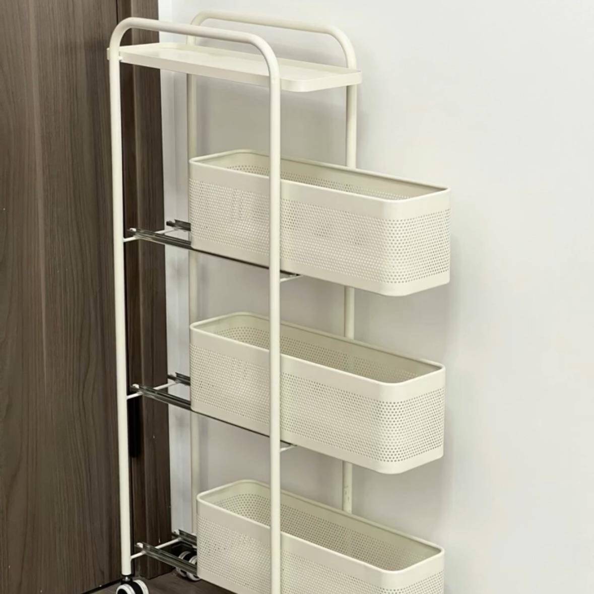 可移动夹缝缝厨房调料收纳收纳多层缝隙柜子置物架窄多功能推包邮 - 图1