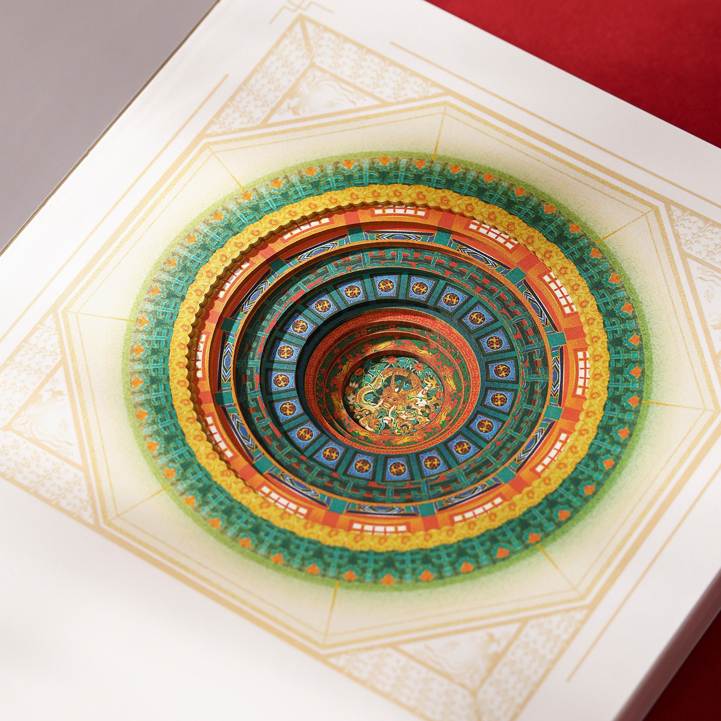 人民礼物万春亭藻井凤冠立体打卡盖章纸雕笔记本北京礼物学生商务定制品故宫国潮伴手礼,淘宝优惠券,粉丝福利购,淘宝优惠卷