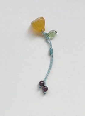 玛瑙莲蓬茶壶吊坠紫砂壶小提溜西施壶手工吊饰挂坠盖子挂件叶子款