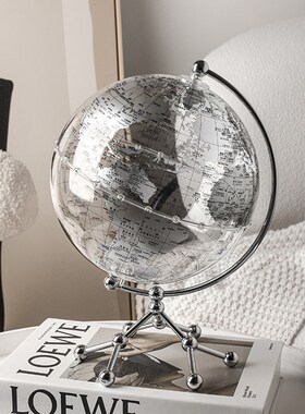 简约轻奢时尚创意地球仪装饰书桌面摆件高档R酒柜办公室摆设品